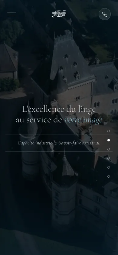 Le même site sur téléphone